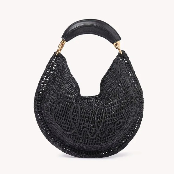 NEW Chloe Summer Banana Raffia Hobo Bag - Picture 1 of 5